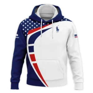 US Open Tennis Champions Blue Red Star White Ralph Lauren Performance Zipper Hoodie Shirt