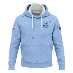 Golf Blue Color Star Pattern 2024 PGA Championship Valhalla Callaway Zipper Hoodie Shirt Style Classic