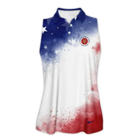 79th U.S. Women’s Open Lancaster Nike Golf Blue Red Watercolor White Star Sleeveless Polo Shirt