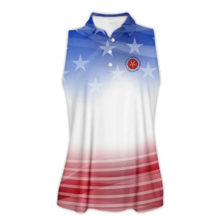 Star White Blue Red Background Callaway 79th U.S. Women’s Open Lancaster Sleeveless Polo Shirt