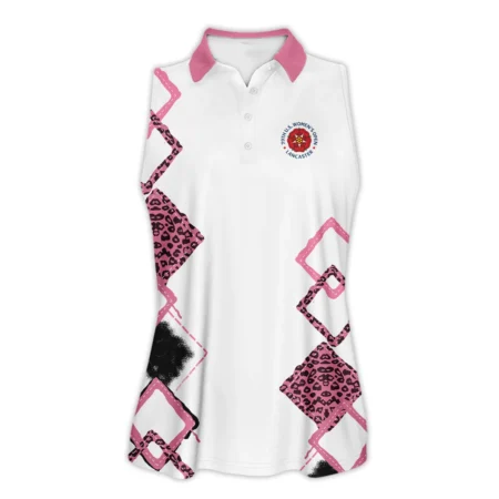 Callaway 79th U.S. Women’s Open Lancaster Pink Leopard Pattern White Sleeveless Polo Shirt