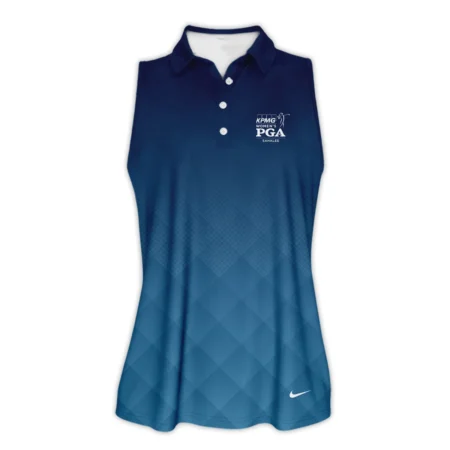 Nike 2024 KPMG Women's PGA Championship Blue Diamond Abstract Sleeveless Polo Shirt