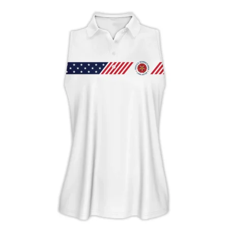 Golf American Flag White Callaway 79th U.S. Women’s Open Lancaster Sleeveless Polo Shirt