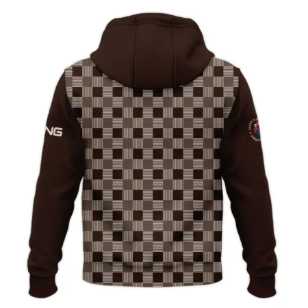 Golf Brown Square Pattern 124th U.S. Open Pinehurst Ping Zipper Hoodie Shirt Style Classic