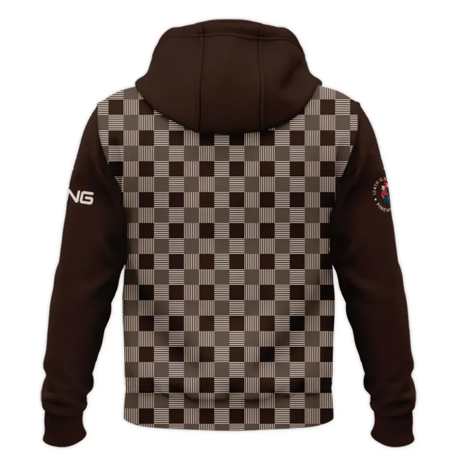 Golf Brown Square Pattern 124th U.S. Open Pinehurst Ping Hoodie Shirt Style Classic