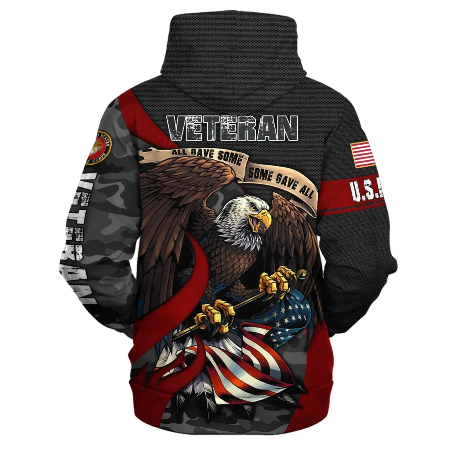 All Gave Some Some Gave All Veteran Eagle Flag U.S. Marine Corps Veterans All Over Prints Hoodie Shirt