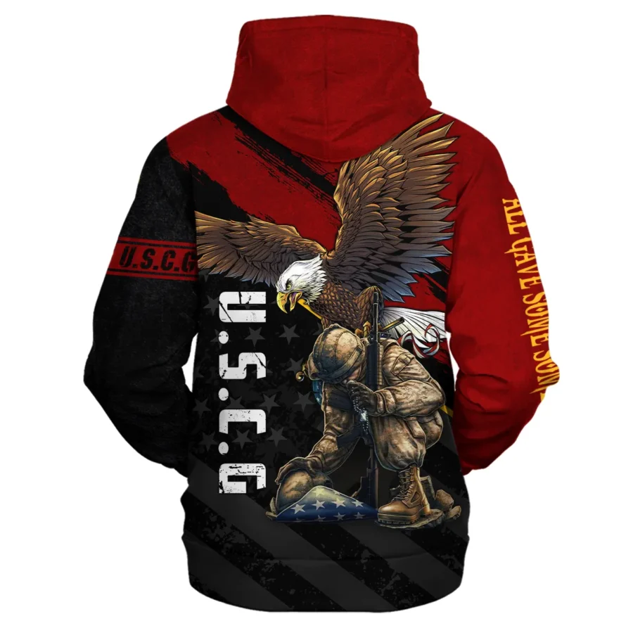 Veteran Eagle All Gave Some Some Gave All U.S. Coast Guard Veterans All Over Prints Zipper Hoodie Shirt