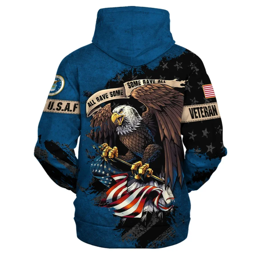 Veteran All Gave Some Some Gave All U.S. Air Force Veterans All Over Prints Zipper Hoodie Shirt