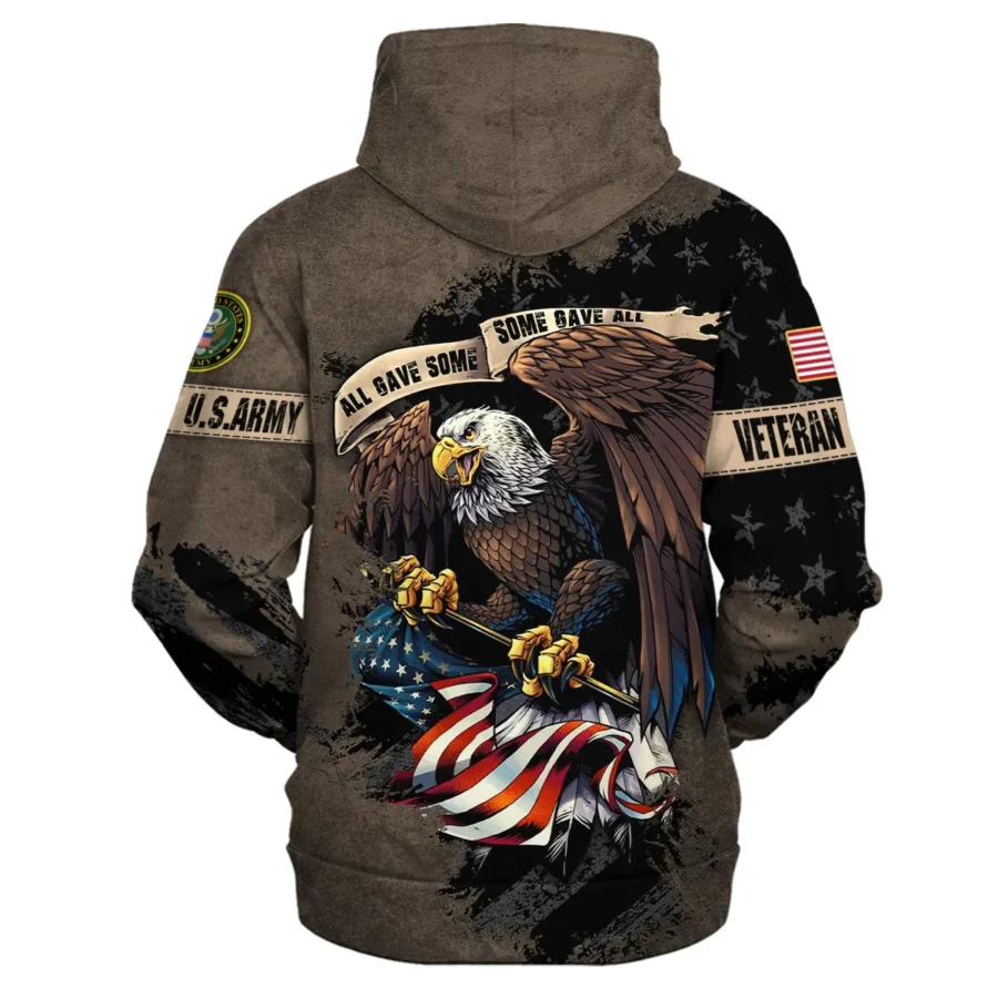 Veteran All Gave Some Some Gave All U.S. Army Veterans All Over Prints Zipper Hoodie Shirt