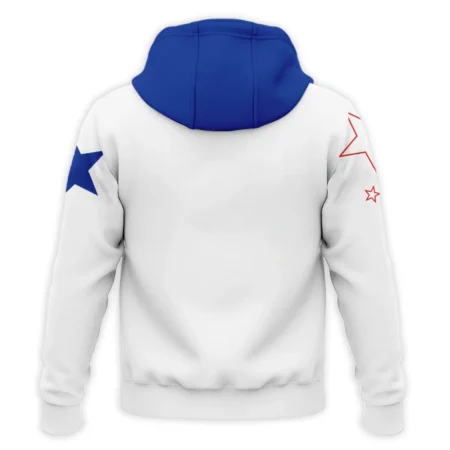 124th U.S. Open Pinehurst Callaway Blue Red Line White Zipper Hoodie Shirt Style Classic Zipper Hoodie Shirt