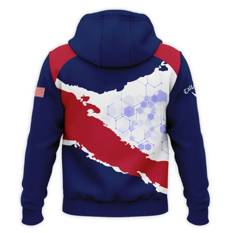 Callaway 124th U.S. Open Pinehurst Red Dark Blue White Abstract Background Hoodie Shirt Style Classic