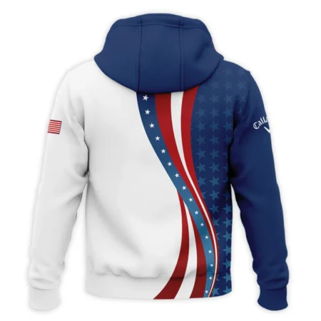 124th U.S. Open Pinehurst Blue Gradient Red White Star Callaway Zipper Hoodie Shirt Style Classic