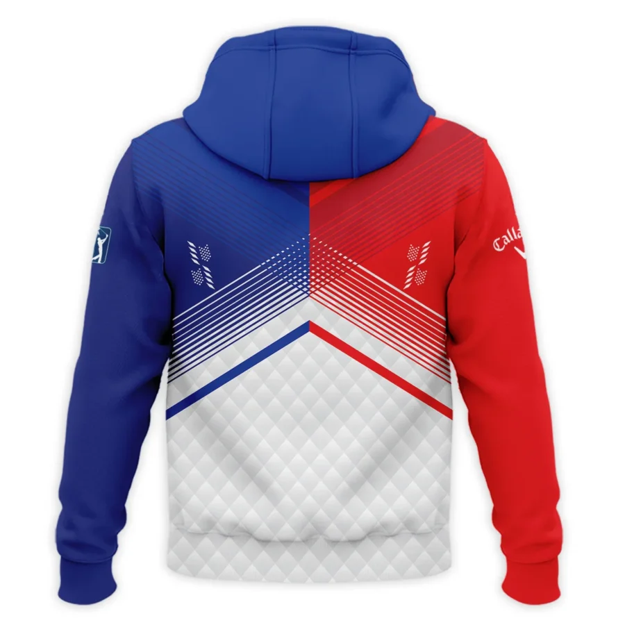 Callaway 124th U.S. Open Pinehurst Blue Red Line White Abstract Hoodie Shirt Style Classic