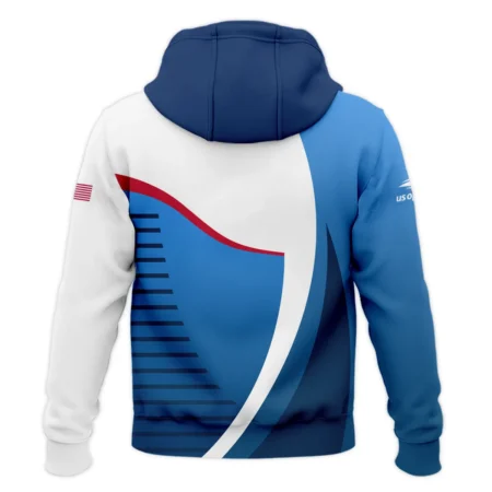 US Open Tennis Champions Lacoste Dark Blue Red White Hoodie Shirt Style Classic Hoodie Shirt