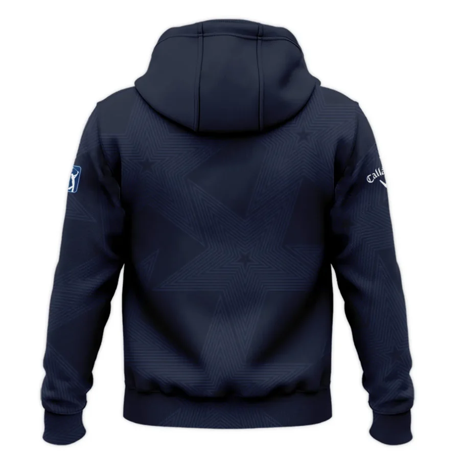 Golf Navy Color Star Pattern 2024 PGA Championship Valhalla Callaway Zipper Hoodie Shirt Style Classic