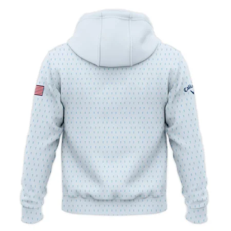 Golf Pattern Light Blue Cup 124th U.S. Open Pinehurst Callaway Zipper Hoodie Shirt Style Classic