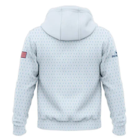 Golf Pattern Light Blue Cup 124th U.S. Open Pinehurst Rolex Zipper Hoodie Shirt Style Classic