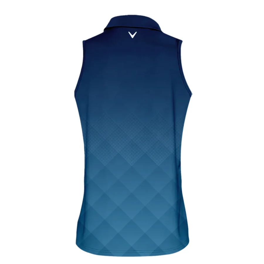 Callaway 2024 KPMG Women's PGA Championship Blue Diamond Abstract Sleeveless Polo Shirt
