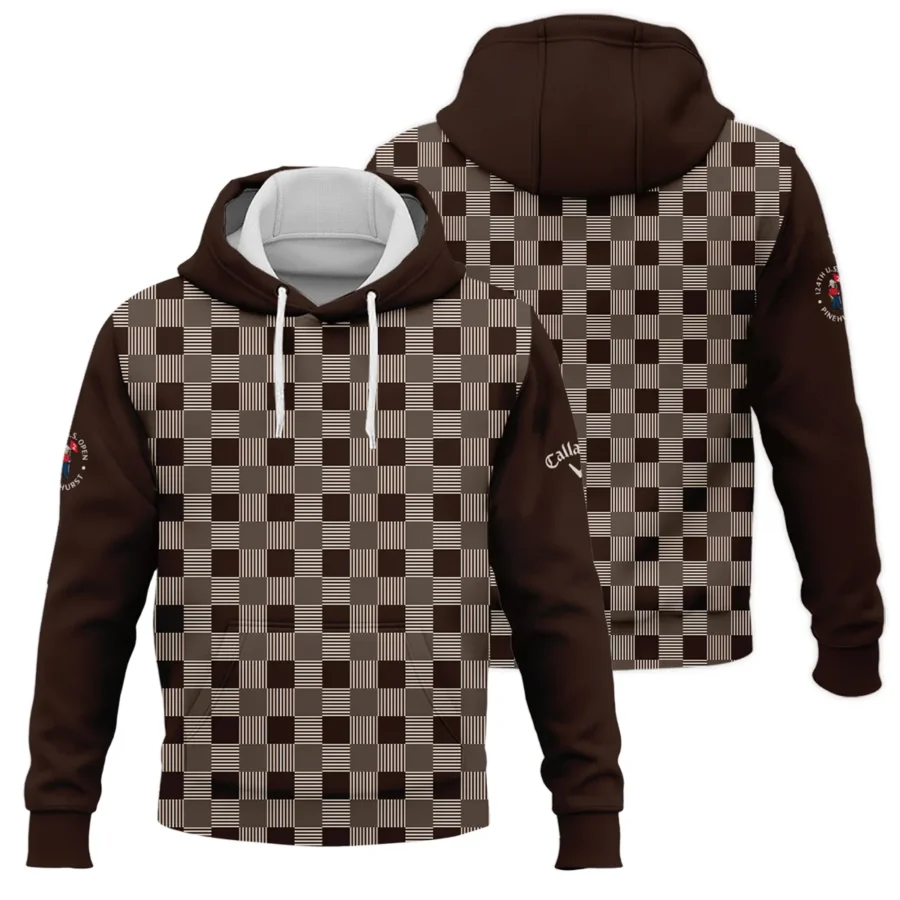 Golf Brown Square Pattern 124th U.S. Open Pinehurst Callaway Hoodie Shirt Style Classic