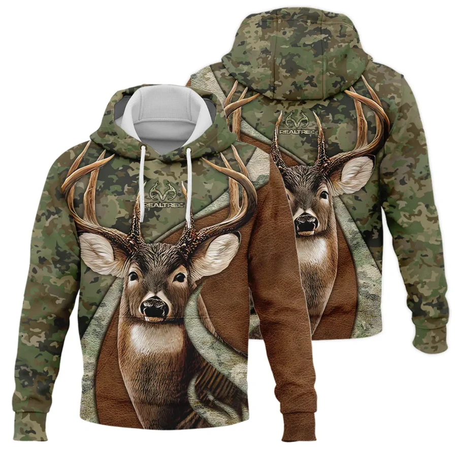Deer Hunting Camo Realtree All Over Prints Hoodie Shirt Style Classic Hoodie Shirt