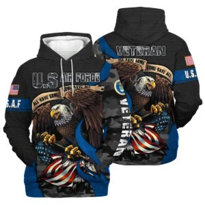 All Gave Some Some Gave All Veteran Eagle Flag U.S. Air Force Veterans All Over Prints Zipper Hoodie Shirt