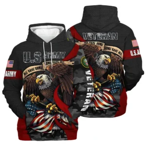 All Gave Some Some Gave All Veteran Eagle Flag U.S. Army Veterans All Over Prints Zipper Hoodie Shirt