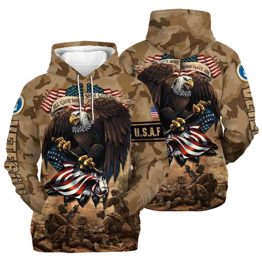 Veteran Camo Eagle All Gave Some Some Gave All U.S. Air Force Veterans All Over Prints Hoodie Shirt