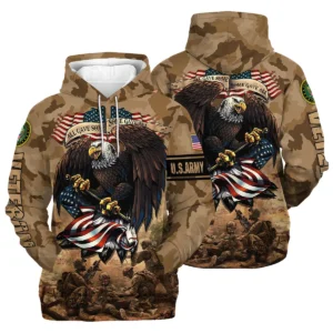 Veteran Camo Eagle All Gave Some Some Gave All U.S. Army Veterans All Over Prints Zipper Hoodie Shirt