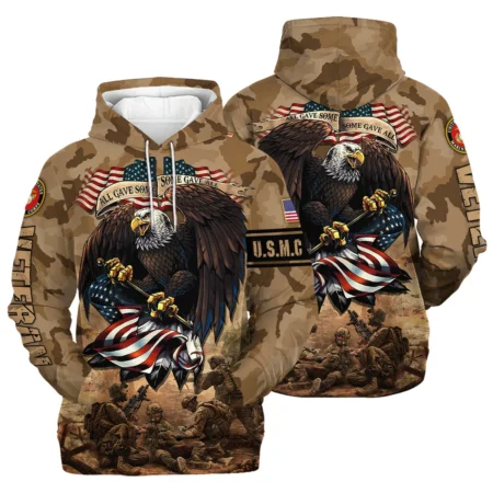 Veteran Camo Eagle All Gave Some Some Gave All U.S. Marine Corps Veterans All Over Prints Hoodie Shirt