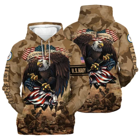 Veteran Camo Eagle All Gave Some Some Gave All U.S. Navy Veterans All Over Prints Hoodie Shirt