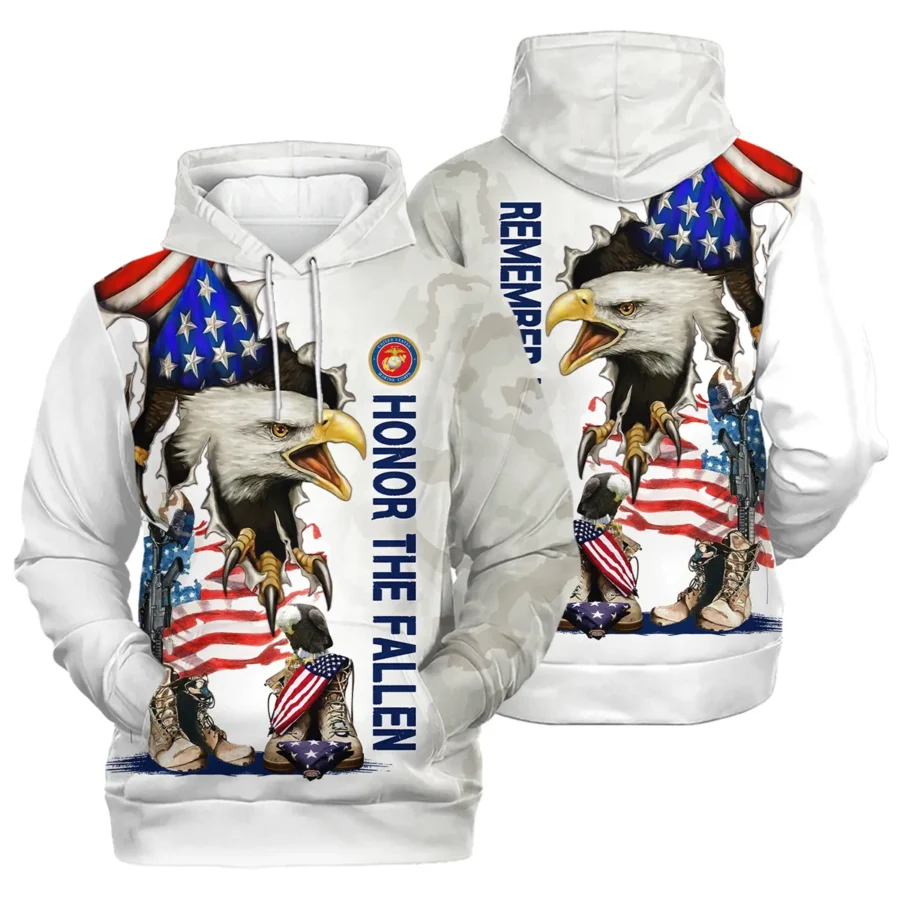 Veteran Remember Honor Respect U.S. Marine Corps Veterans All Over Prints Hoodie Shirt