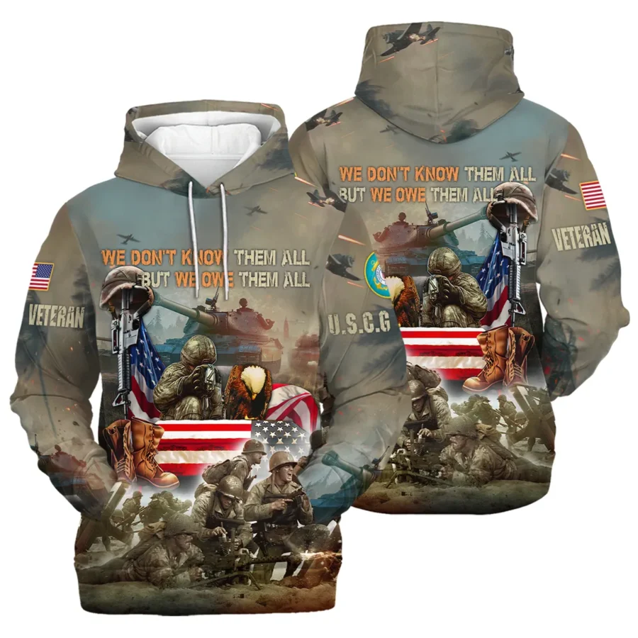 Veteran We Dont Know Them All But We Owe Them All U.S. Coast Guard Veterans All Over Prints Hoodie Shirt