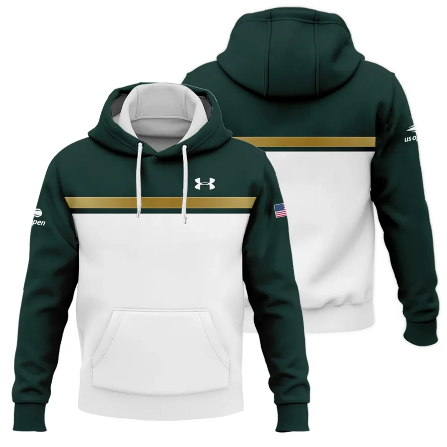 Under Armour US Open Tennis Champions Dark Green Yellow White Hoodie Shirt Style Classic Hoodie Shirt