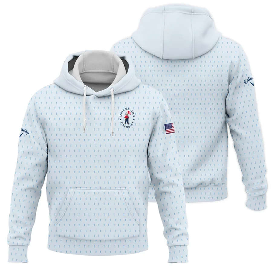 Golf Pattern Light Blue Cup 124th U.S. Open Pinehurst Callaway Hoodie Shirt Style Classic