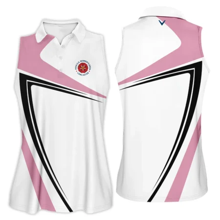 Pink Black Golf Pattern 79th U.S. Women’s Open Lancaster Callaway Sleeveless Polo Shirt