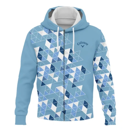 Golf Blue Geometric Mosaic Pattern 2024 PGA Championship Valhalla Callaway Zipper Hoodie Shirt Style Classic