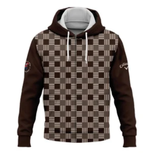 Golf Brown Square Pattern 124th U.S. Open Pinehurst Callaway Quarter-Zip Jacket Style Classic