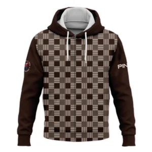 Golf Brown Square Pattern 124th U.S. Open Pinehurst Ping Quarter-Zip Jacket Style Classic