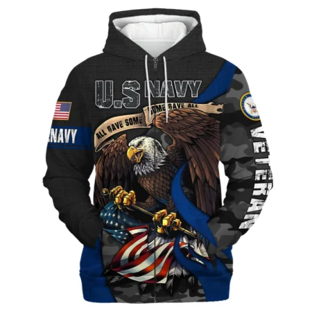 All Gave Some Some Gave All Veteran Eagle Flag U.S. Navy Veterans All Over Prints Zipper Hoodie Shirt