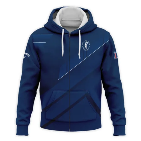 124th U.S. Open Pinehurst Dark Blue White Line Callaway Zipper Hoodie Shirt Style Classic