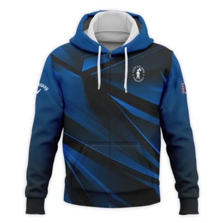 Callaway 124th U.S. Open Pinehurst Dark Blue Gradient Sublimation Zipper Hoodie Shirt Style Classic