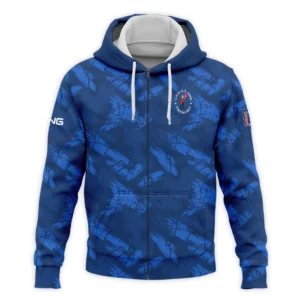 124th U.S. Open Pinehurst Ping Dark Blue Brush Pattern Quarter-Zip Jacket Style Classic