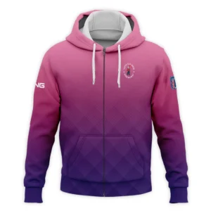 Ping 124th U.S. Open Pinehurst Purple Pink Gradient Abstract Hoodie Shirt Style Classic