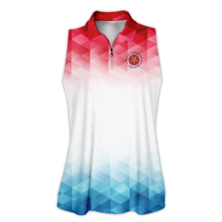 79th U.S. Women’s Open Lancaster Callaway Blue Red Abstract Zipper Sleeveless Polo Shirt