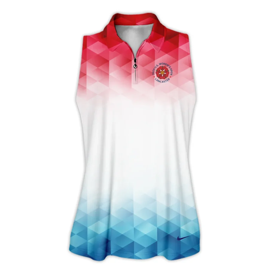 79th U.S. Women’s Open Lancaster Nike Blue Red Abstract Zipper Sleeveless Polo Shirt
