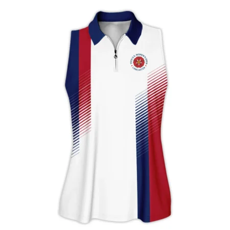 Callaway 79th U.S. Women’s Open Lancaster Blue Red Abstract Zipper Sleeveless Polo Shirt