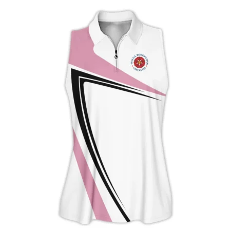 Pink Black Golf Pattern 79th U.S. Women’s Open Lancaster Callaway Zipper Sleeveless Polo Shirt