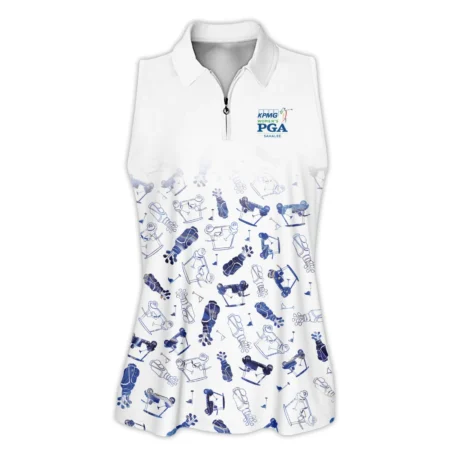 2024 KPMG Women's PGA Championship Golf Icon Abstract Callaway Zipper Sleeveless Polo Shirt