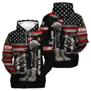 Veteran Honor The Fallen U.S. Army Veterans All Over Prints Hoodie Shirt