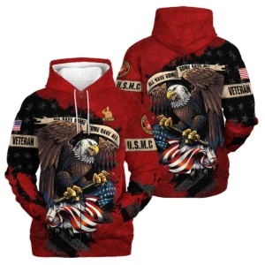 Veteran All Gave Some Some Gave All U.S. Marine Corps Veterans All Over Prints Quarter-Zip Jacket